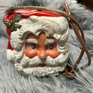 Original Timmy Woods Santa Wooden Purse Beverly Hills Handmade VINTAGE RARE